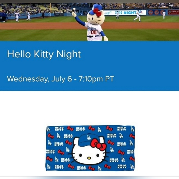 Hello Kitty Los Angeles Dodgers Towel and Tumble Bundle - Picture 8 of 11